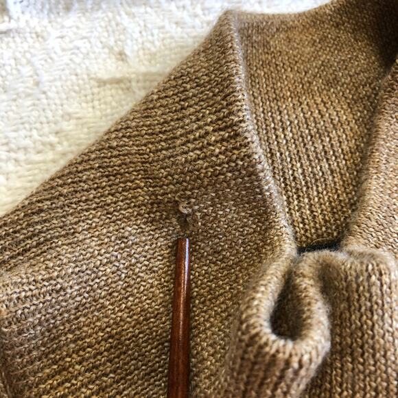 Jos A Bank Merino Wool Mock Neck Sweater Brown Quiet Luxury Minimalist Mens M - Picture 7 of 9